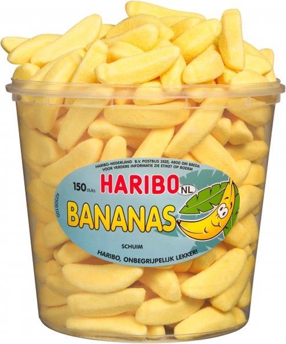 Haribo Bananas | 1350 gram | 150 stuks