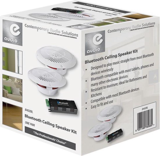 verkoopplan annuleren Tekstschrijver E-Audio Bluetooth Plafond Speaker Set | bol.com