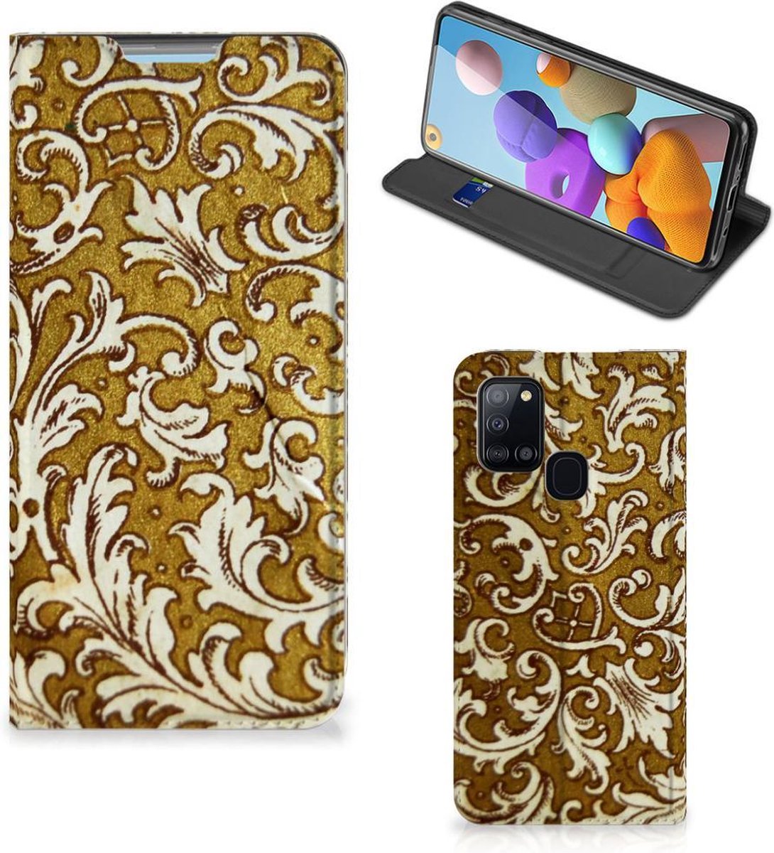 Telefoon Hoesje Samsung Galaxy A21s Barok Goud