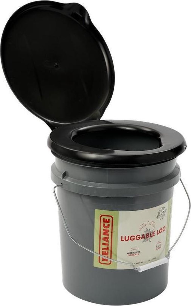 Reliance - Toiletemmer - Luggable Loo - 19 Liter - Zwart/Grijs | bol.com