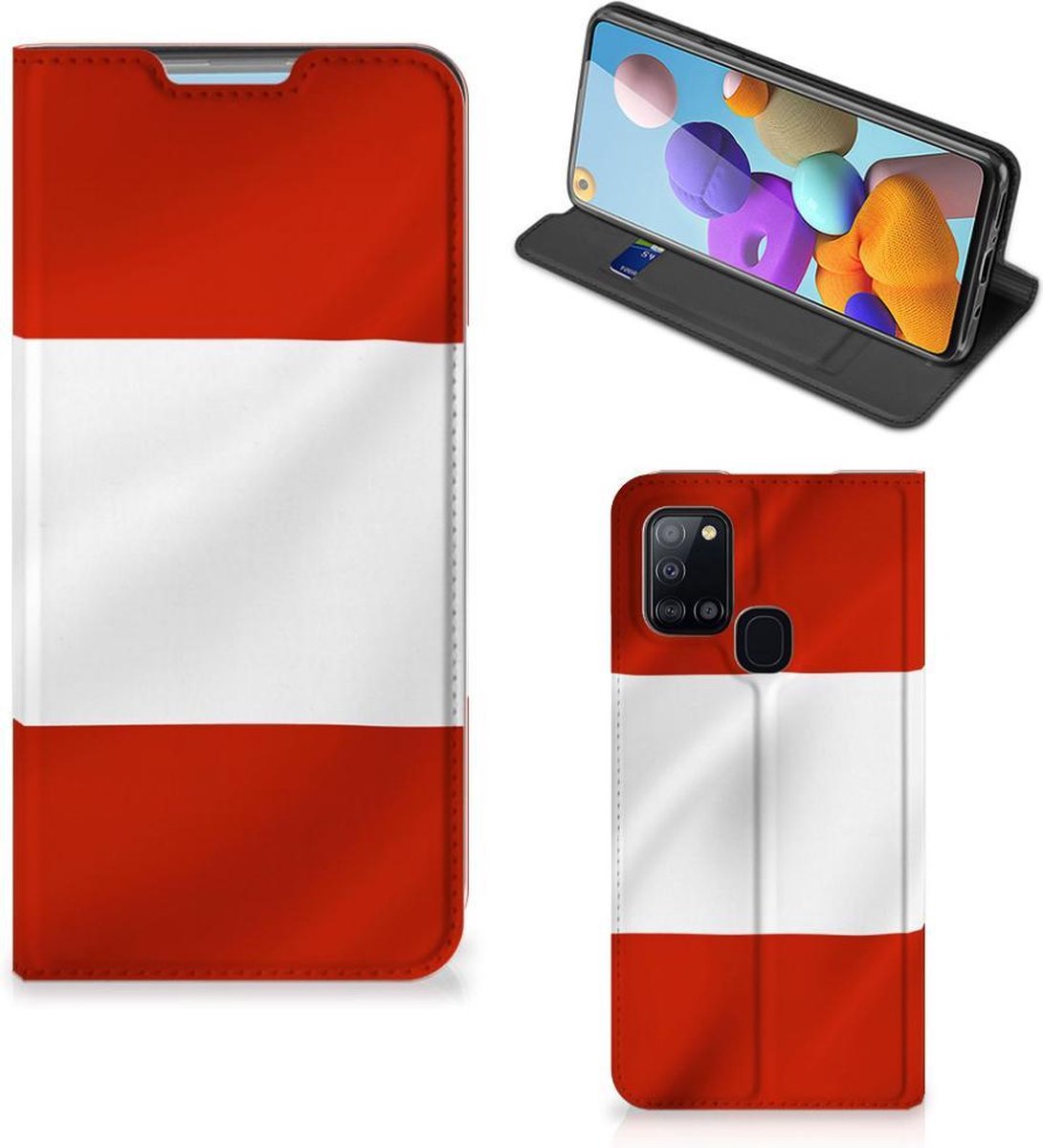 Book Case voor Samsung Galaxy A21s Standcase Oostenrijk