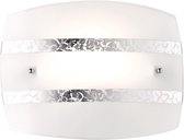 LED Wandlamp - Wandverlichting - Trion Niki - E27 Fitting - Rond - Mat Zilver - Glas - BES LED