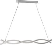 LED Hanglamp - Hangverlichting - Trion Wivo - 25W - Warm Wit 3000K - Rechthoek - Mat Nikkel - Aluminium - BSE