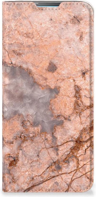 Cas de téléphone OPPO A52 | Étui portefeuille A72 Marble Oranje