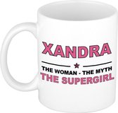 Xandra The woman, The myth the supergirl cadeau koffie mok / thee beker 300 ml
