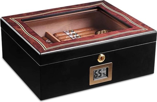 Boîte à cigares de Luxe avec hygromètre - Boîte à cigares en bois de cèdre  espagnol -... | bol