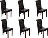 Eetkamerstoelen set 6 stuks  (Incl LW anti kras viltjes) - Eetkamer stoelen - Extra stoelen voor huiskamer - Dineerstoelen – Tafelstoelen