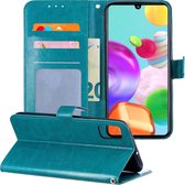 Samsung Galaxy A41 Hoesje Book Case Hoes Wallet Cover - Turquoise
