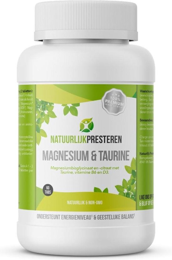 Presteren Magnesium en Taurine - Magnesium Bisglycinaat en B6... | bol.com