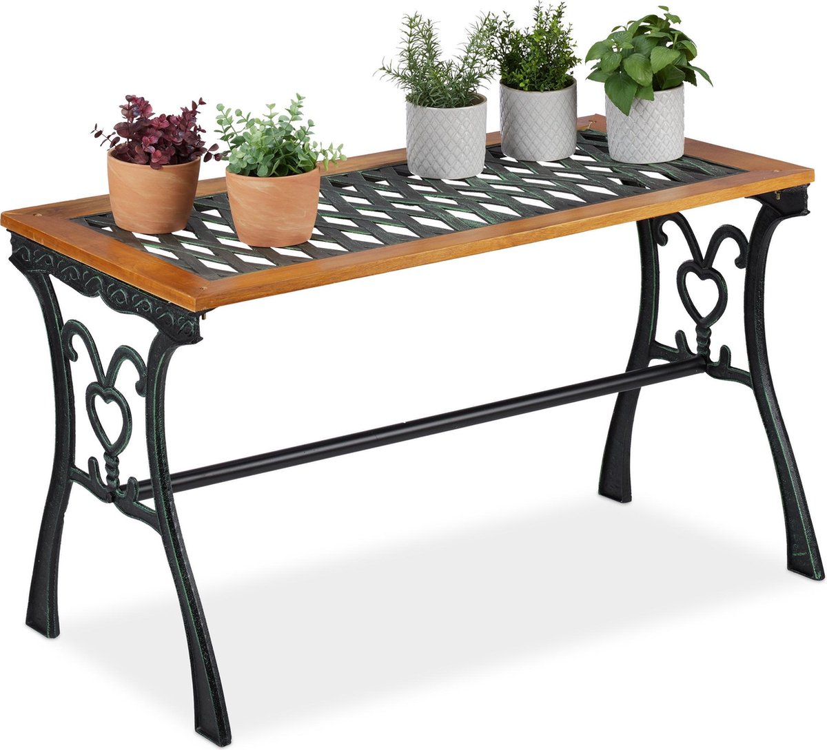 Relaxdays tuintafel rechthoek - buitentafel - terrastafel - balkontafel - houten tafel