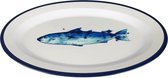 Bord FISH - Blauw / Wit - Melamine - Ovaal - 35.5 x 25.5 x 2 cm - Set van 2	 Bord FISH - Blauw / Wit - Melamine - Ovaal - 35.5 x 25.5 x 2 cm - Set van 2