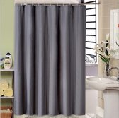 Rideau de douche Sandesen® Uni gris 150x200cm Bagues inclus