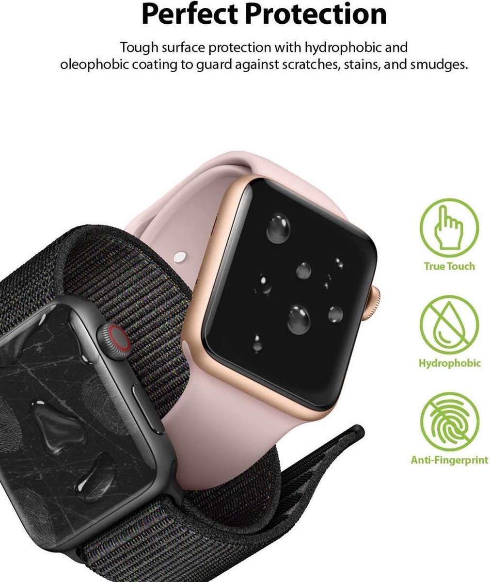 Ringke Easy Flex Screen Protector voor Apple Watch 4/5/6/7/SE 44mm/45mm - 3  Pack | bol.com