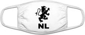 Nederlandse leeuw mondkapje | gezichtsmasker | bescherming | bedrukt | logo | Wit mondmasker van katoen, uitwasbaar & herbruikbaar. Geschikt voor OV