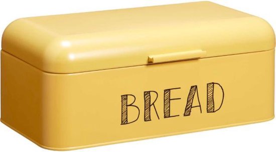 onderpand essay Afwezigheid Broodtrommel / broodbox / metaal / oker geel / keuken / bread / 43 x 23 x  17 cm | bol.com