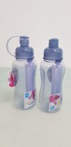 Drinkfles blauw met koelfunctie 2 stuks