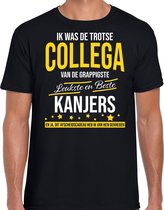 Ik was de trotse collega van de leukste en beste kanjers cadeau t-shirt zwart voor heren - afscheids kado voor ex / collega XL