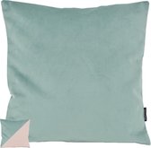 Velvet 2 Tone - Green / Pink Kussenhoes | Velours / Fluweel - Polyester | 45 x 45 cm