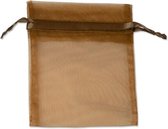 Organza zakjes Bruin 18x15 cm Pak van 100 Stuks