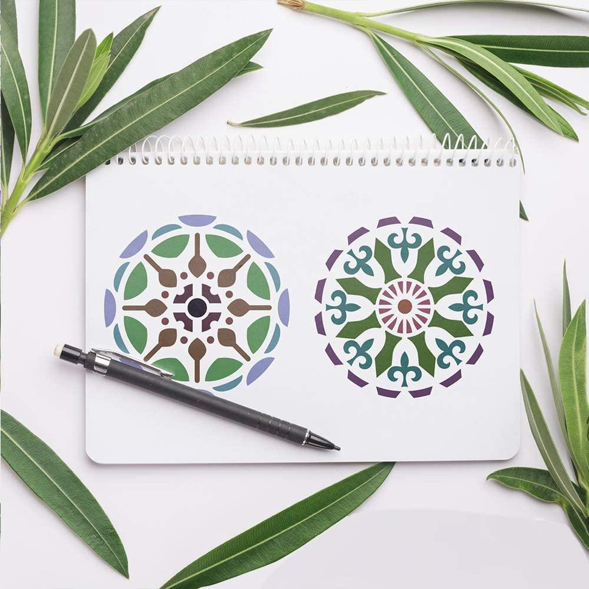 Aladine Stippenschilder-sjablonen – Set Van 3 Geometrische Cirkels Met Lijnen (10, 20 En 30 Cm) – Voor Mandala’s En Dot Painting, Perfect Voor Beginners En Gevorderden