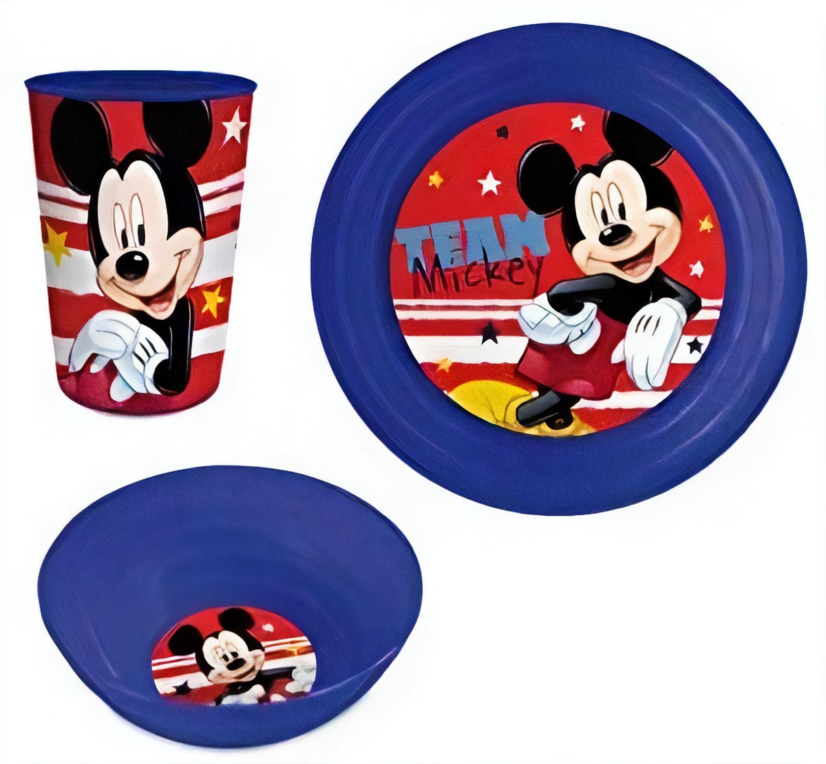 Goedkoopste Disney Serviesset Disney Junior Blauw/rood 3-delig