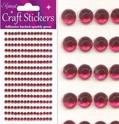 Oaktree - Stickers Diamantjes Roze (per vel) 4mm