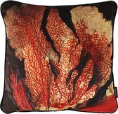 Velvet Dark Coral Kussenhoes | Velours / Fluweel - Polyester | 45 x 45 cm