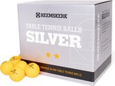 Balles de tennis de table Heemskerk Silver par 100 pièces - Oranje - 2 étoiles