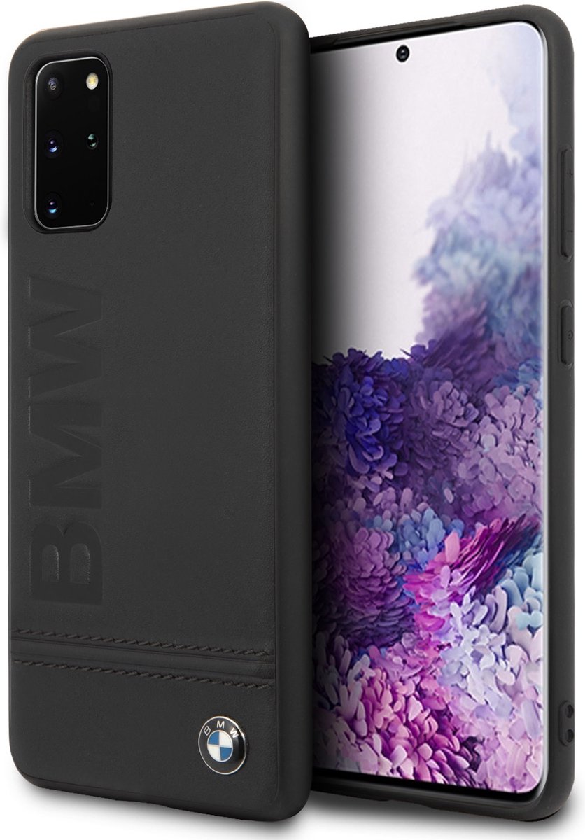 Samsung Galaxy S20+ Backcase hoesje - BMW - Effen Zwart - Leer
