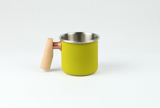 Camping mok - beker van roestvrĳ staal - kalas serie - 400ml - kleur olijfgroen — afbeelding 3