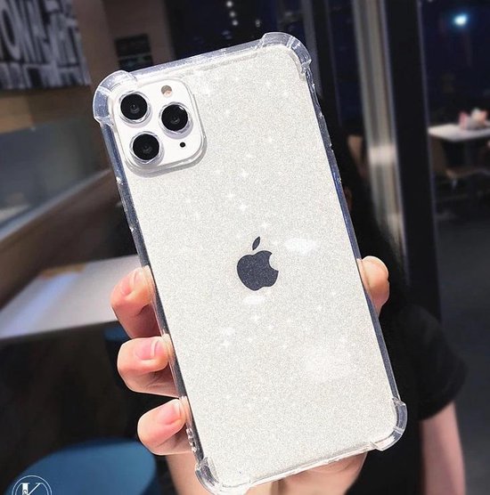 Apple iPhone 11 Back Cover Telefoonhoesje | Siliconen Hoesje | Transparant  | Glitter | bol
