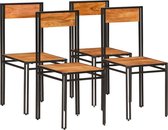 Eetkamerstoelen set 4 stuks  (Incl LW anti kras viltjes) - Eetkamer stoelen - Extra stoelen voor huiskamer - Dineerstoelen – Tafelstoelen