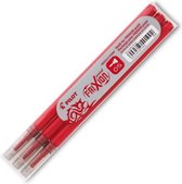 Recharges pilote - Frixion Ball et Frixion Click - Pointe rouge 0,5 mm - 3 pièces