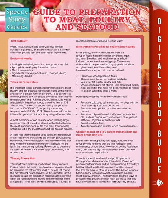 Guide To Preparation to Meat, Poultry And Seafood (Speedy Study Guides