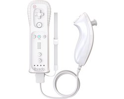 Thredo Remote Controller + Nunchuk voor Nintendo Wii / Wii U (Motion Plus) - Wit