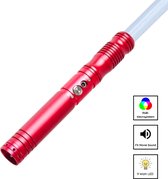 Professionele Lightsaber - RGB 11 Kleuren en Geluid - Lightsaber - Lichtzwaard - Star Wars Lichtzwaard - Laser Zwaard - Aluminium Handvat - 114 CM - Rood
