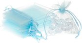 Organza zakjes Light blauw Kleur 15x20 cm Pak van 50 Stuks