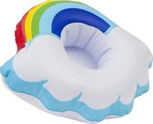 Opblaasbare Wolk met Regenboog Drankhouder - Bekerhouder - geschikt voor in het zwembad - voor in de jacuzzi - Drijvend - Regenboogwolk