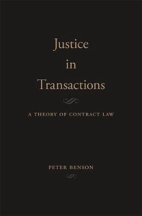 Justice in Transactions – A Theory of Contract Law - cover