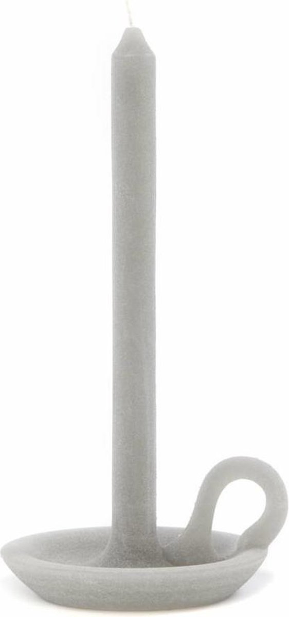 Tallow Kaars - Kaars & Kandelaar - Soft Grey - Grijze Kaars - 24cm