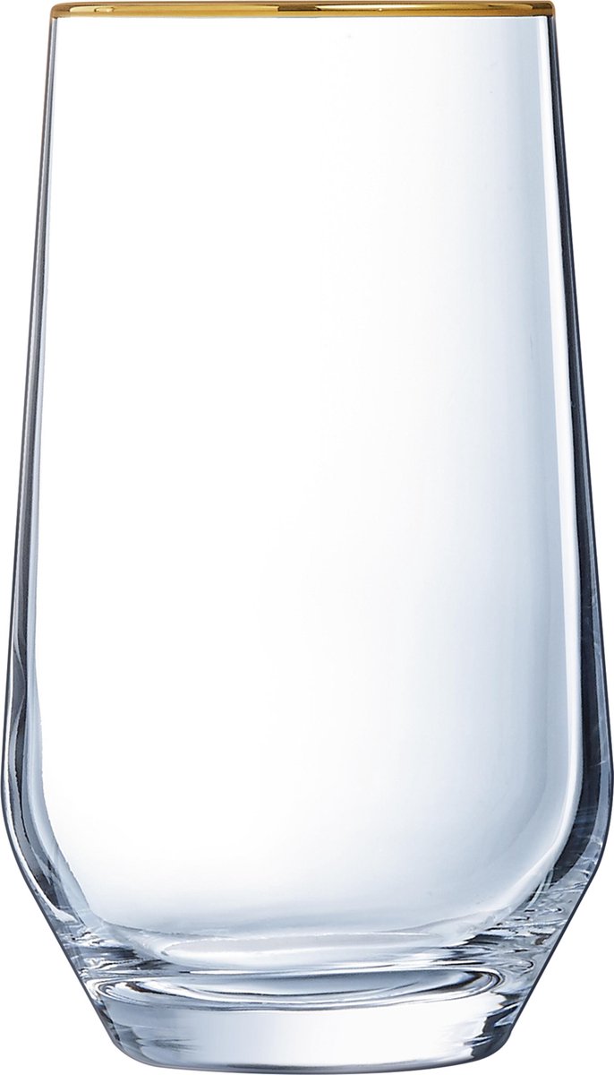 Eclat Ultime longdrink - Goudkleurig randje - 40 cl - Set-4