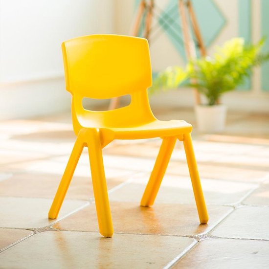 Stapelbare Kinderstoel - Geel - Kunststof | bol