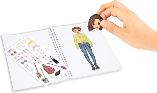 Livre d'autocollants Top Model Stickerworld Filles 33 X 25 Cm Papier