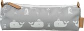 Fresk Etui whale grey - pennenzak - walvis - pencil case - grijs - 22 x 6 x 7 cm
