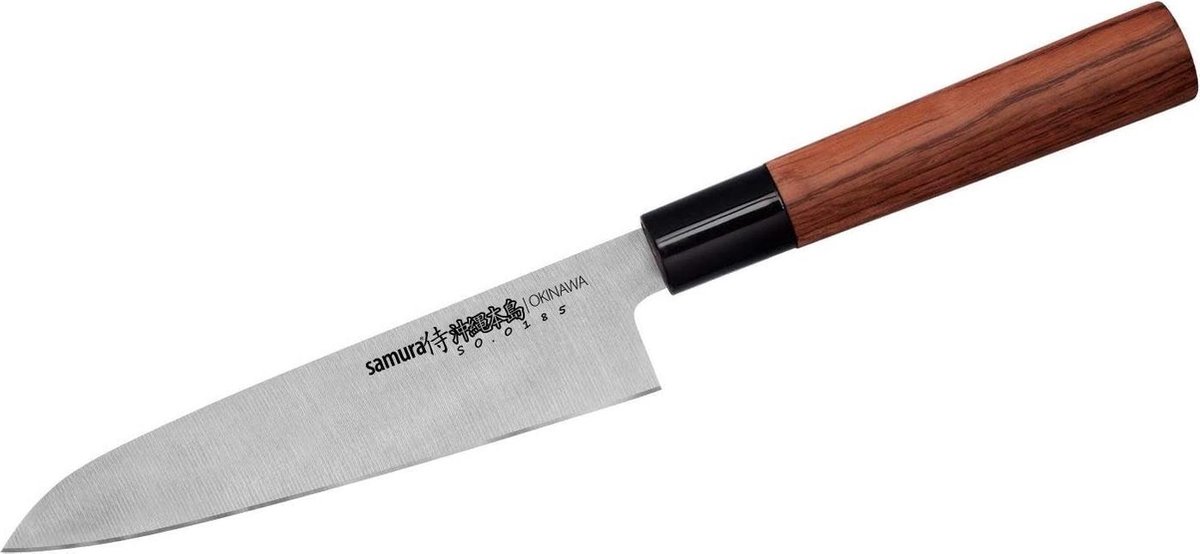 Samura Koksmes Okinawa Gyuto 18,5cm - Hout - AUS-8 staal