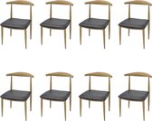 Eetkamerstoelen set 8 stuks (Incl LW anti kras viltjes) - Eetkamer stoelen - Extra stoelen voor huiskamer - Dineerstoelen – Tafelstoelen