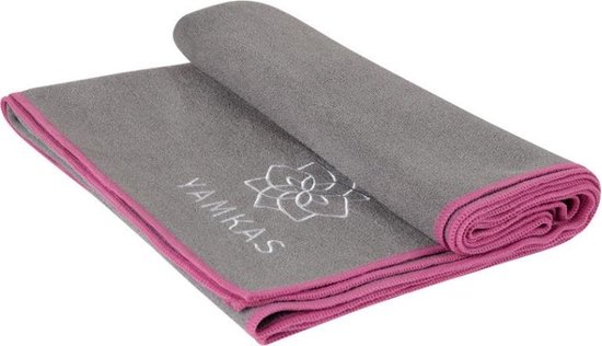 Yoga Handdoek 100% Microfiber, Anti Slip | 183x61cm | Grijs | bol.com
