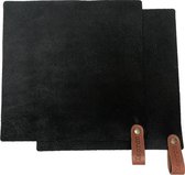Xapron en cuir Utah - couleur Noir (noir) 2 pièces