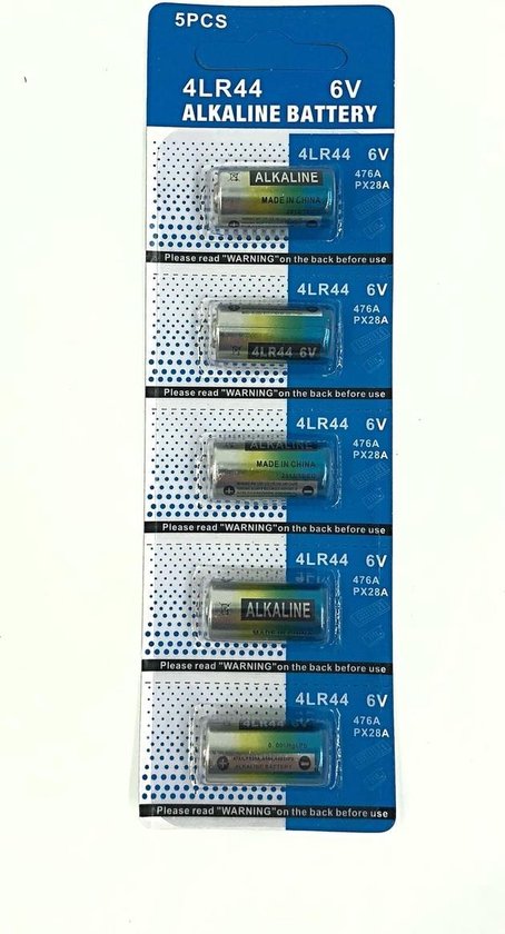 Werkgever droogte mager 10 stuks 4lr44 6v batterij alkaline LR44 476A PX28A L1325 Voordeelpak 10  stuks | bol.com