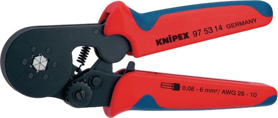 KNIPEX Zelfinstellende krimptangen voor adereindhulzen, met zij-invoering